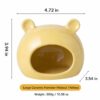 Hamster & Sugar Glider Cartoon Ceramic Cooling Hideout Nest, Summer Chill Ice House for Small Pets