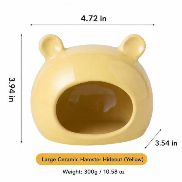 Hamster & Sugar Glider Cartoon Ceramic Cooling Hideout Nest, Summer Chill Ice House for Small Pets