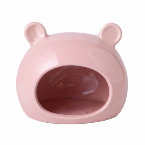 Hamster & Sugar Glider Cartoon Ceramic Cooling Hideout Nest, Summer Chill Ice House for Small Pets
