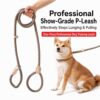 travel-outings-26-1 Dog Leash No Pull P-Leash Slip Lead, Anti-Lunge Adjustable Rope for Small Medium Large Dogs