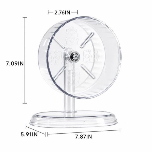wheels-exercise-21-2 Hamster Exercise Wheel with Stand, Quiet Anti-Pinch Jog Wheel for Syrian & Dwarf Hamsters