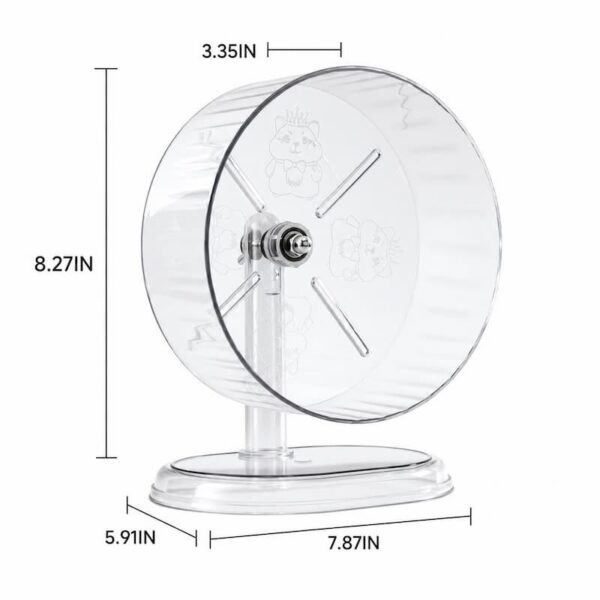 wheels-exercise-21-3 Hamster Exercise Wheel with Stand, Quiet Anti-Pinch Jog Wheel for Syrian & Dwarf Hamsters