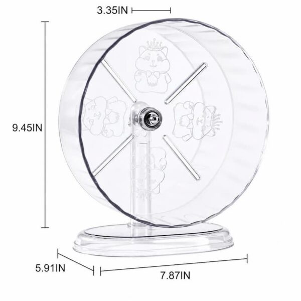 wheels-exercise-21-4 Hamster Exercise Wheel with Stand, Quiet Anti-Pinch Jog Wheel for Syrian & Dwarf Hamsters