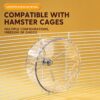 wheels-exercise-21-8 Hamster Exercise Wheel with Stand, Quiet Anti-Pinch Jog Wheel for Syrian & Dwarf Hamsters