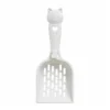 cat-litter-scoop-38-4 cute cat shaped plastic litter scoop full front flat product shot showing heart cutout handle and long slot holes