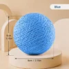 cat-toy-ball-40-7 blue sisal cat toy ball size measurement chart showing 8cm diameter dimension markings